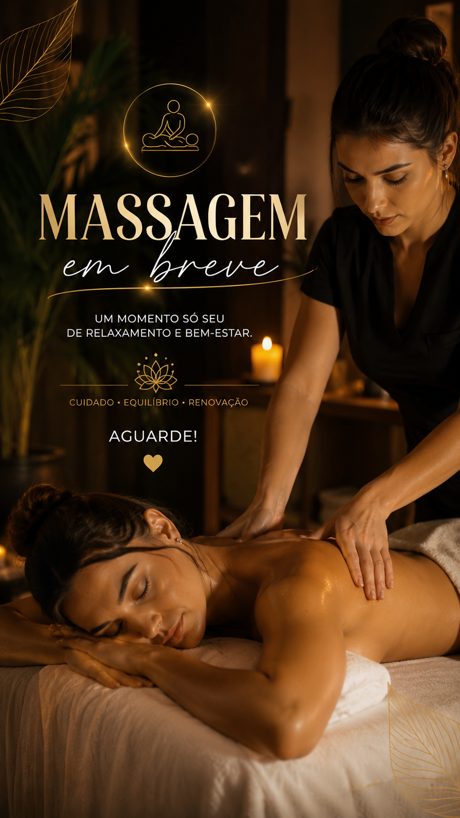 Serviços de massagem — Relaxamento e bem-estar — em breve